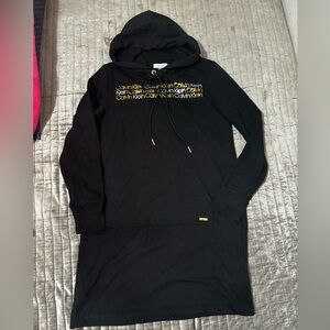 Calvin Klein Black Hoodie with Gold Accents